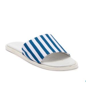 James Smith $180 Off Duty Slip On Slide Sandal Blue